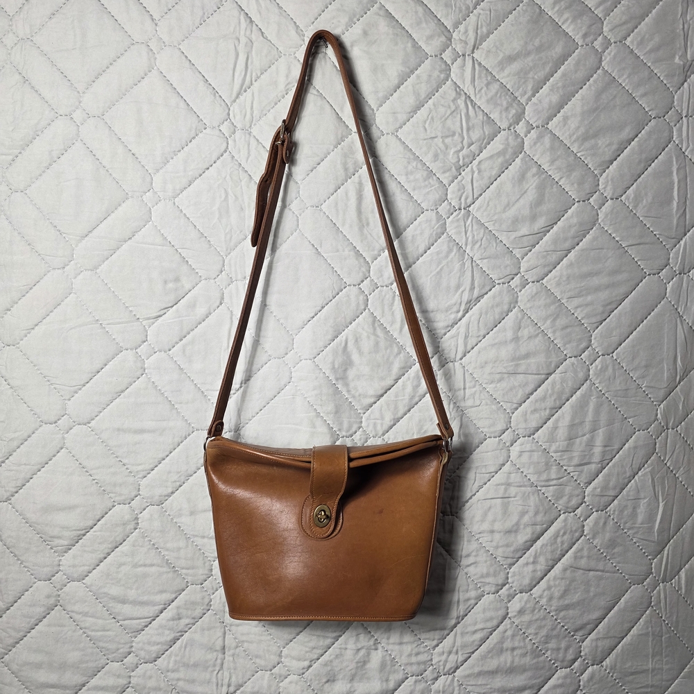 Vintage Coach Nottingham 9948 Binocular Bag Crossbody British Tan Brown USA - Picture 4 of 12